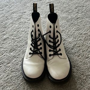 white doc martin boots